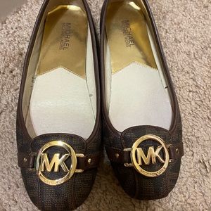 Michael Kors leather logo flats